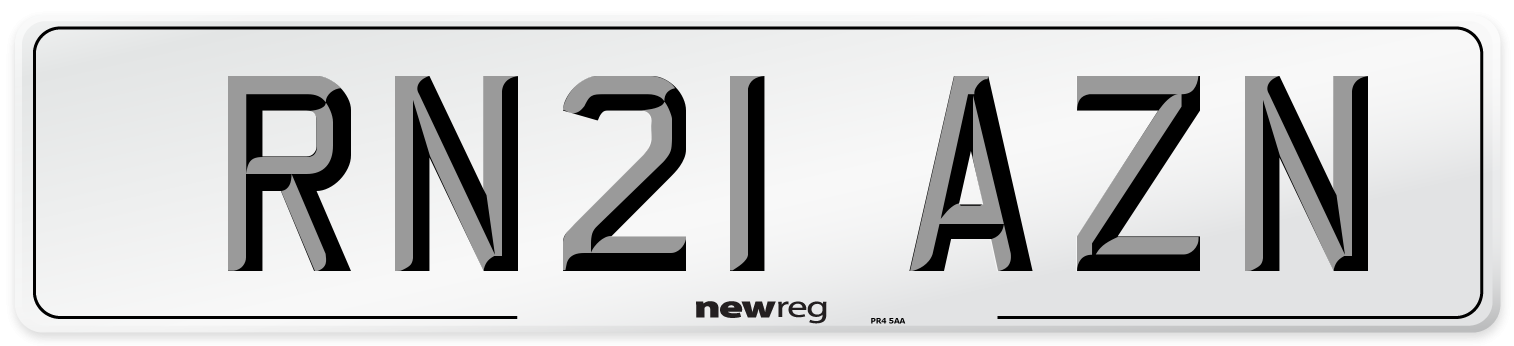 RN21 AZN Number Plate from New Reg
